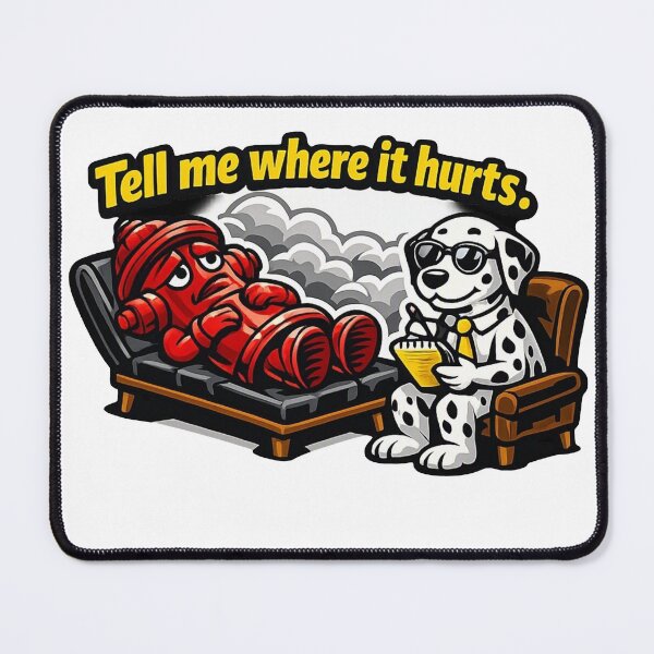 Item preview, Hydrant Therapy Session – Funny Firefighter Dalmatian Sticker designed and sold by Timeless Junction.