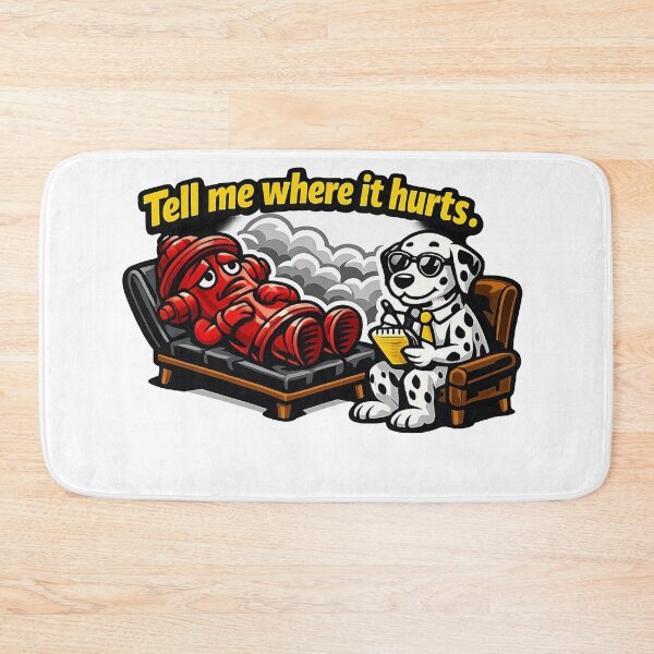 Item preview, Hydrant Therapy Session – Funny Firefighter Dalmatian Sticker designed and sold by Timeless Junction.