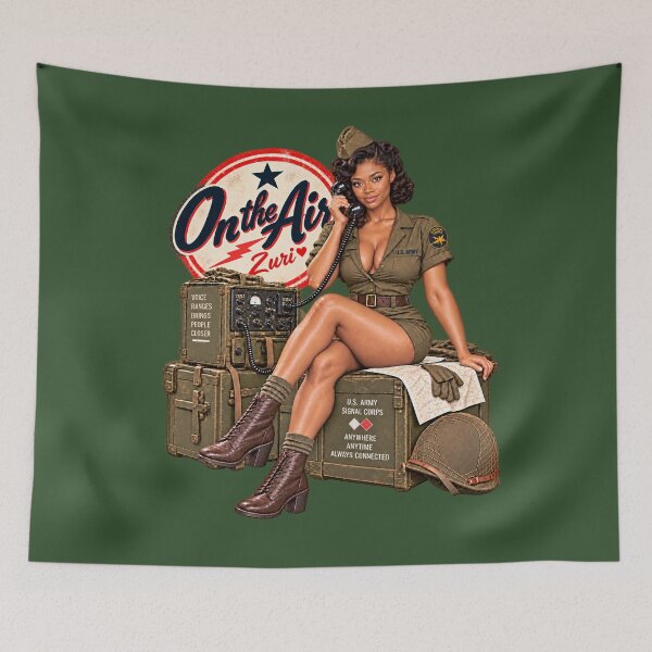 Item preview, On the Air WWII Signal Corps Pin-Up designed and sold by GENX-AUTISM-DAD.