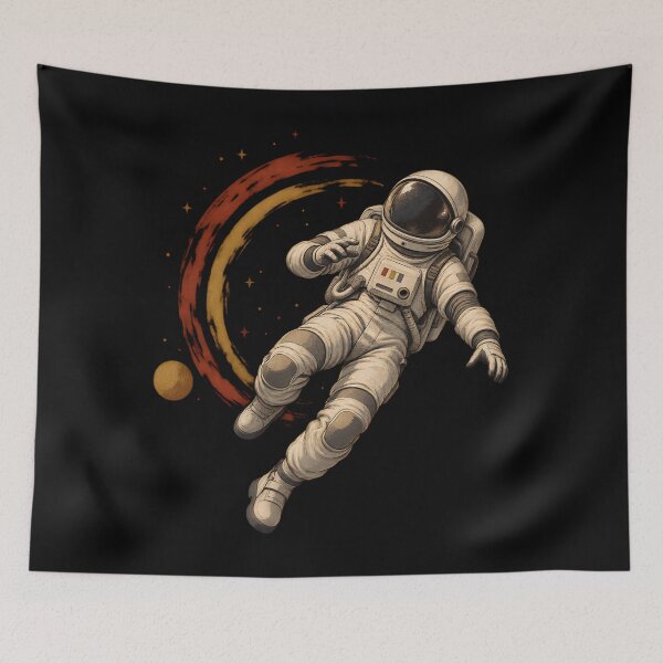 Item preview, Retro Astronaut Drifting Through the Cosmos  designed and sold by muzicabr.