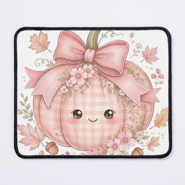 Item preview, Pink Coquette Pumpkin Gingham Bow Fall Halloween Cute designed and sold by ChotipahArt.