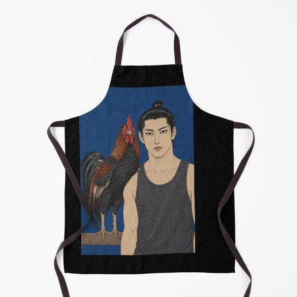 Item preview, gamecock & man woodblock portrait designed and sold by WAVE-JP.