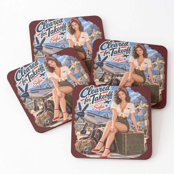 Item preview, Cleared for Takeoff Mediterranean WWII Pin-Up designed and sold by GENX-AUTISM-DAD.