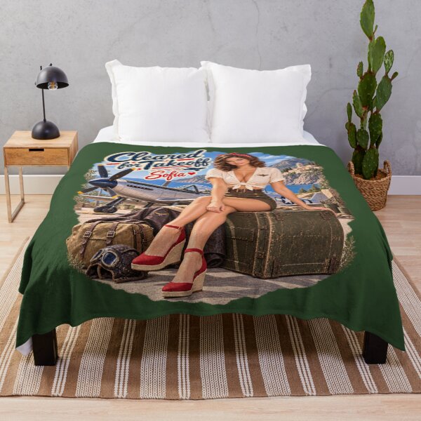 Item preview, Cleared for Takeoff Mediterranean WWII Pin-Up designed and sold by GENX-AUTISM-DAD.