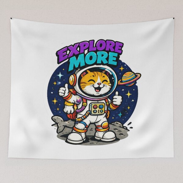Item preview, Cute Astronaut Cat In Space designed and sold by Melanie-Murphy4.