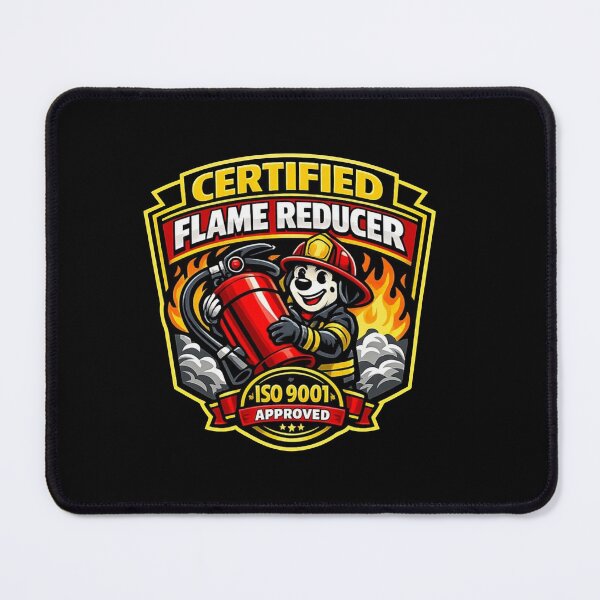 Item preview, Certified Flame Reducer – Funny Firefighter Badge Sticker designed and sold by Timeless Junction.