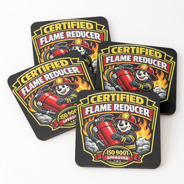 Item preview, Certified Flame Reducer – Funny Firefighter Badge Sticker  designed and sold by Timeless Junction.