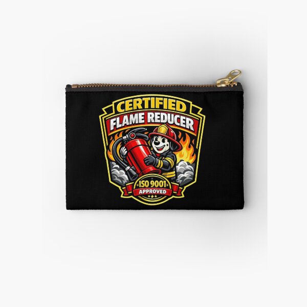 Item preview, Certified Flame Reducer – Funny Firefighter Badge Sticker  designed and sold by Timeless Junction.