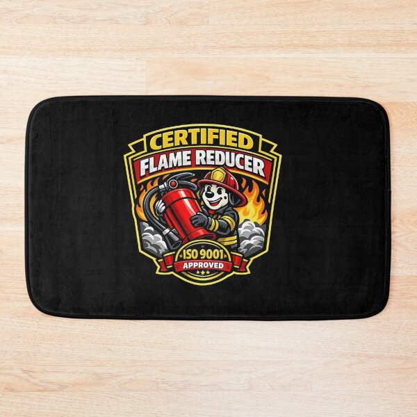 Item preview, Certified Flame Reducer – Funny Firefighter Badge Sticker  designed and sold by Timeless Junction.