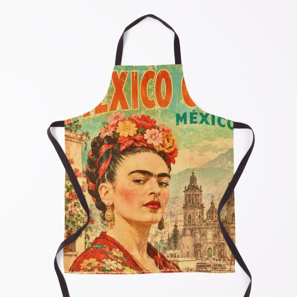 Item preview, Faux Vintage Frida Mexico Poster designed and sold by FabFunFridaForever!.