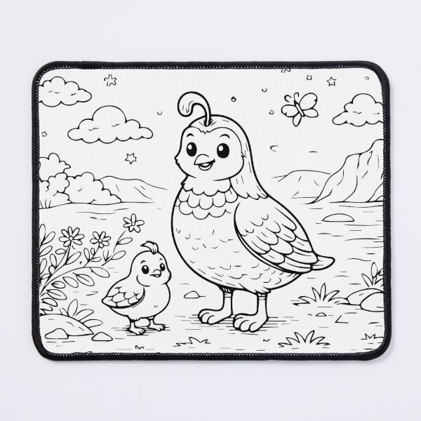 Item preview, Coloring book style print. Quail designed and sold by MS Production.