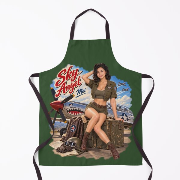 Item preview, Sky Angel WWII Aviation Pin-Up designed and sold by GENX-AUTISM-DAD.