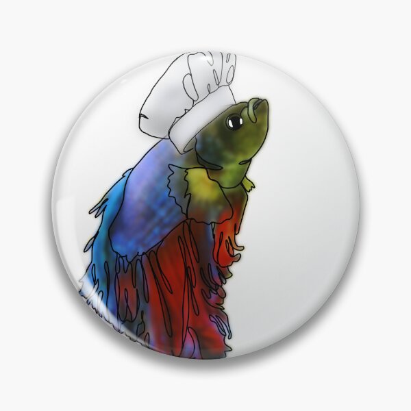 Item preview, Silly the beta fish in chef hat- animalzinhats  designed and sold by Ashley’sAnimalz.
