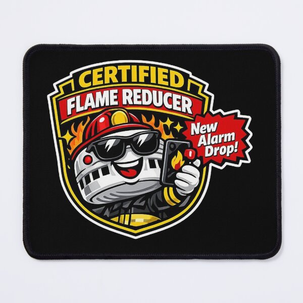 Item preview, Smoke Detector Influencer – Funny Firefighter Social Media Sticker designed and sold by Timeless Junction.
