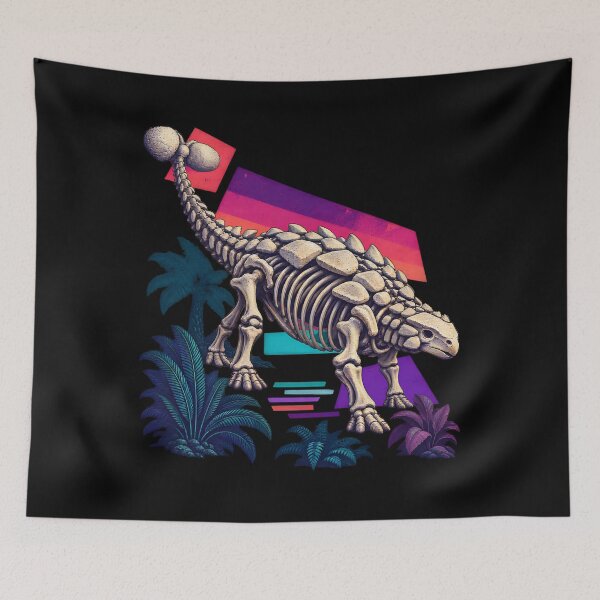 Item preview, Retro Ankylosaurus Skeleton designed and sold by quicopag.