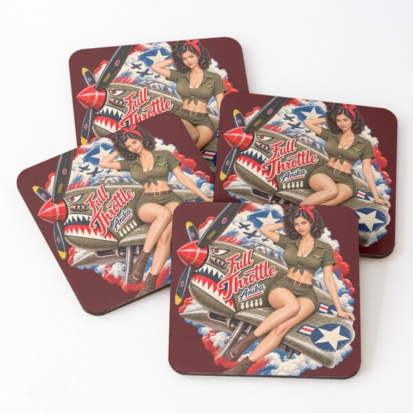 Item preview, Full Throttle WWII Fighter Pin-Up designed and sold by GENX-AUTISM-DAD.