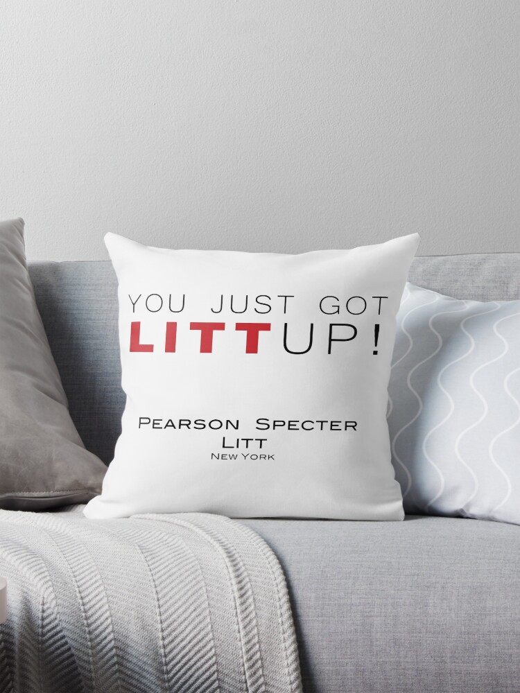 Thumbnail 1 of 4, Pillow, Suits 'LITT UP!' design including firm logo designed and sold by webtrekker.
