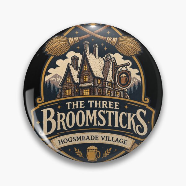 Item preview, The Three Broomsticks Inn Hogsmeade Village Emblem Vintage Design designed and sold by Hassanalnasher.