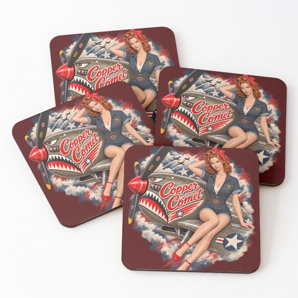 Item preview, Copper Comet WWII Aviation Pin-Up designed and sold by GENX-AUTISM-DAD.