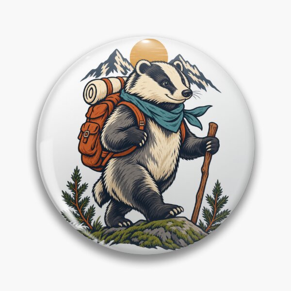 Item preview, Badger Trail Hiker - Woodland Mountain Adventure designed and sold by suechtmpoa.