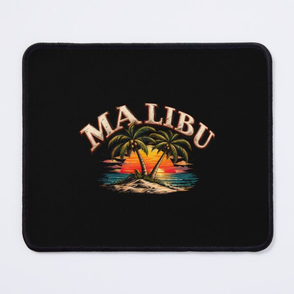 Item preview, Malibu California Vintage Sunset Palm Trees Retro Tropical Beach Art designed and sold by larsenerro.