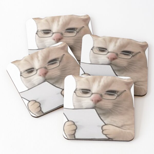 Item preview, Smart Cat Reading Glasses Meme Art designed and sold by Viegoaynben.
