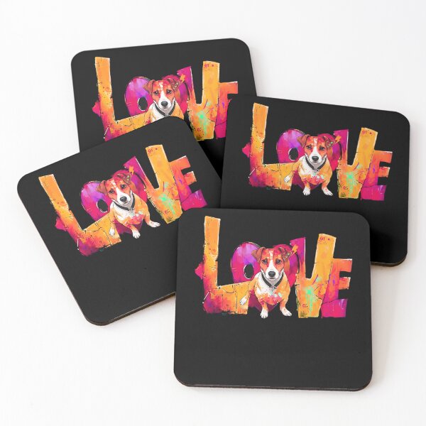 Item preview, Jack Russell Terrier Love Colorful Pop Art Dog designed and sold by AilinsDesigns.