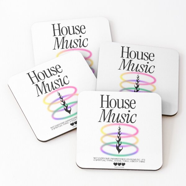 Item preview, HOUSE MUSIC - Neon Rings (Black) designed and sold by Discothreadz.