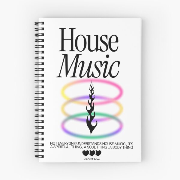 Item preview, HOUSE MUSIC - Neon Rings (Black) designed and sold by Discothreadz.