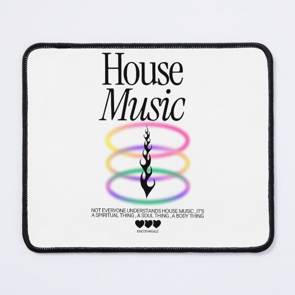 Item preview, HOUSE MUSIC - Neon Rings (Black) designed and sold by Discothreadz.