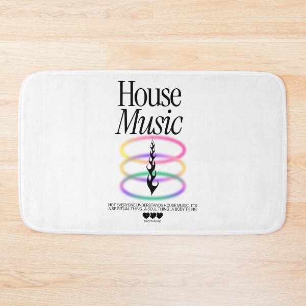 Item preview, HOUSE MUSIC - Neon Rings (Black) designed and sold by Discothreadz.
