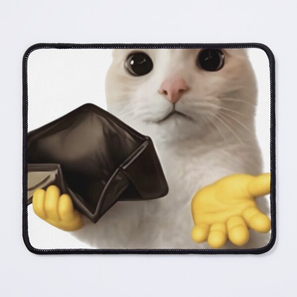 Item preview, Broke Cat Showing Empty Wallet Meme Art designed and sold by Viegoaynben.
