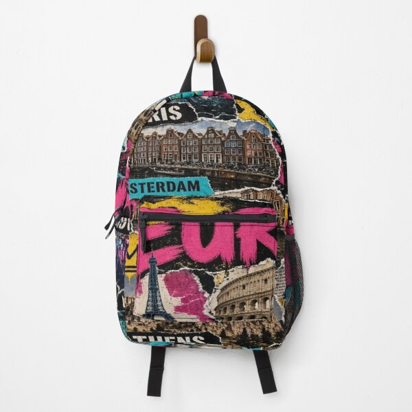 Item preview, Europe Travel Collage Punk Grunge Graffiti Tour T-Shirt designed and sold by Sushikidsntoddlers.