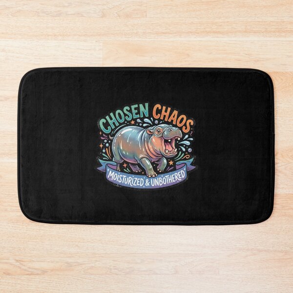 Item preview, Chosen Chaos Moisturized and Unbothered – Pygmy Hippo Meme Design designed and sold by Fuechse.