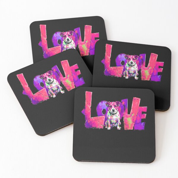 Item preview, Jack Russell Terrier Love Colorful Pop Art Dog designed and sold by AilinsDesigns.
