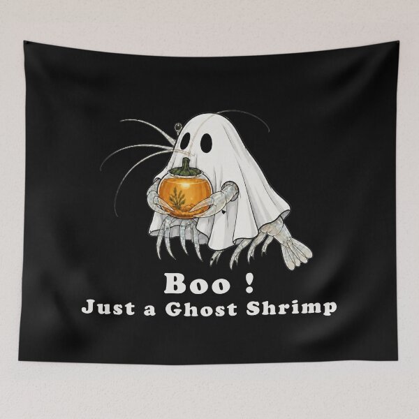 Item preview, Boo Just A Ghost Shrimp Funny Halloween Aquascaping designed and sold by Form & Fauna.