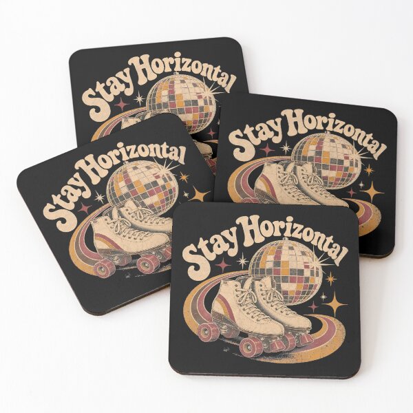 Item preview, Stay Horizontal – Retro Roller Skate & Disco Ball Graphic designed and sold by Per My Last Nerve Studio.