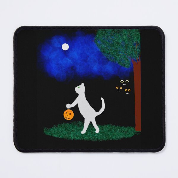 Item preview, Cat with Halloween Pumpkin designed and sold by Elaine M Hayward .
