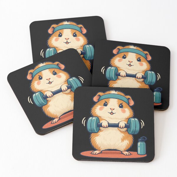 Item preview, Gym Hamster Lifting Dumbbells - Cute Fitness Workout designed and sold by suechtmpoa.