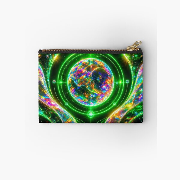 Item preview, Neon Cyber Astrolabe - Psychedelic Sacred Geometry Space Art designed and sold by Breezes-of-Ida.