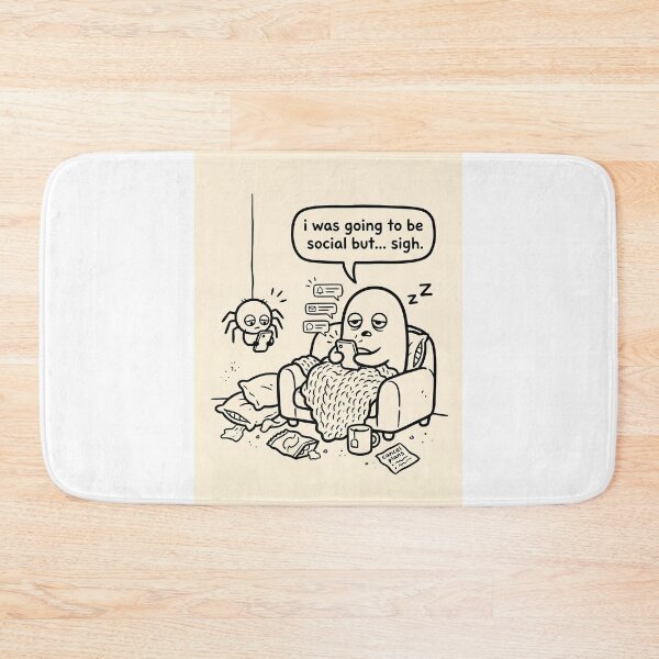 Item preview, I Was Going To Be Social But Sigh – Funny Introvert Ghost Art designed and sold by LexaArtworks.