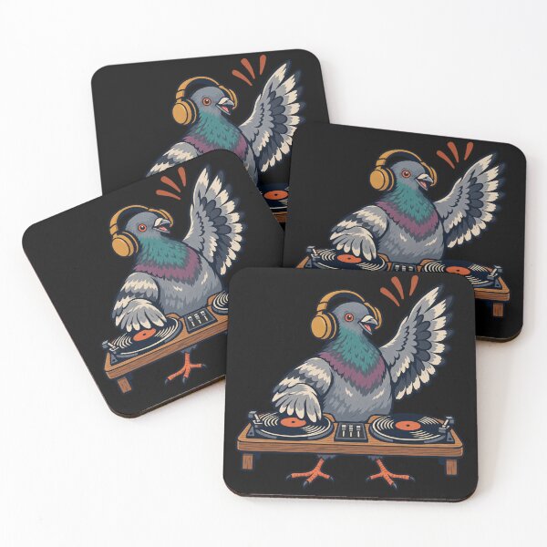 Item preview, DJ Pigeon Spinning Records - Funny Bird Music Lover designed and sold by suechtmpoa.