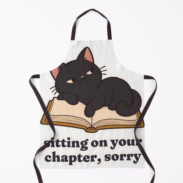 Item preview, Smug Black Cat Sitting on Your Chapter Bookish designed and sold by OuqCreations.