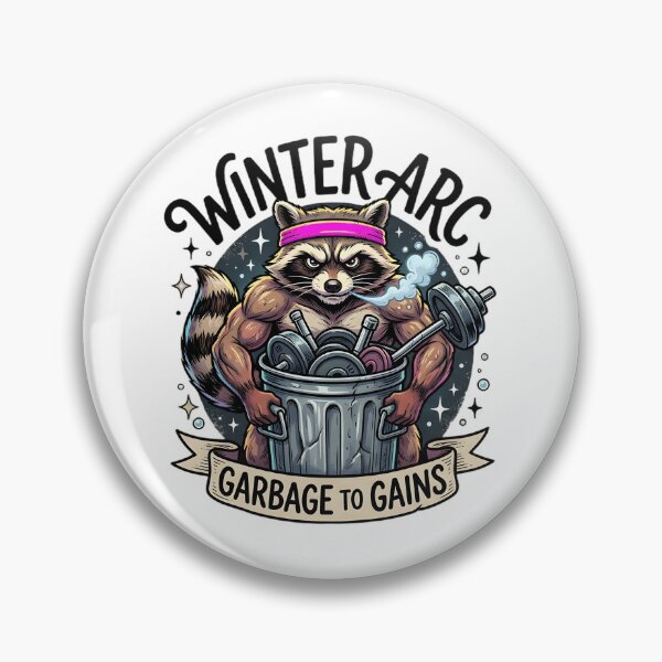 Item preview, Winter Arc Garbage To Gains – Muscle Raccoon Gym Fitness Meme Design designed and sold by Fuechse.