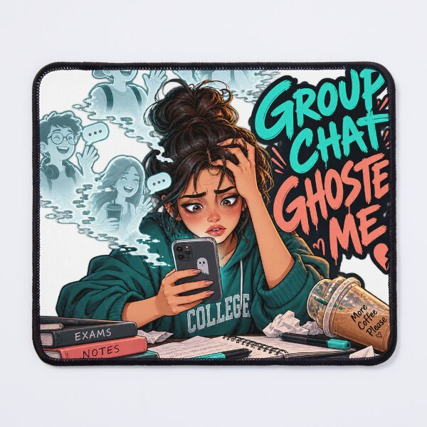 Item preview, Group Chat Ghosted Me - Funny College Group Project designed and sold by Ink and Wink.