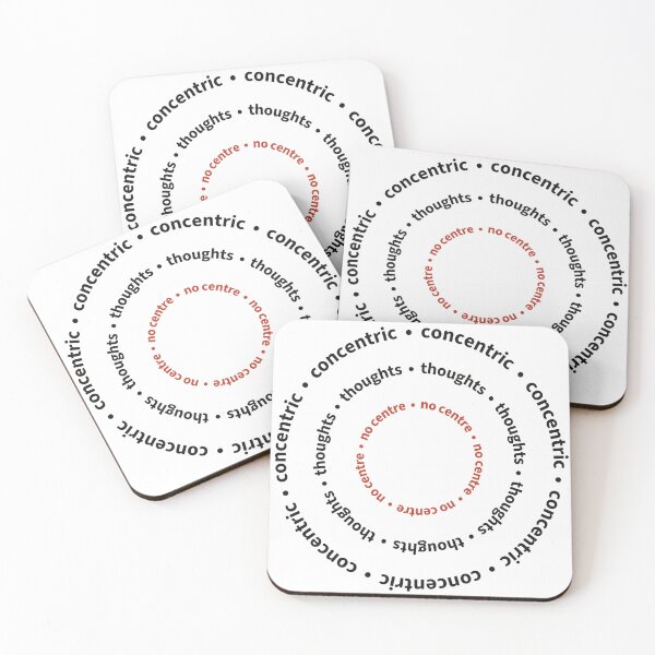 Item preview, Concentric Thoughts No Centre Circular Typography Shirt designed and sold by ink & Kern.