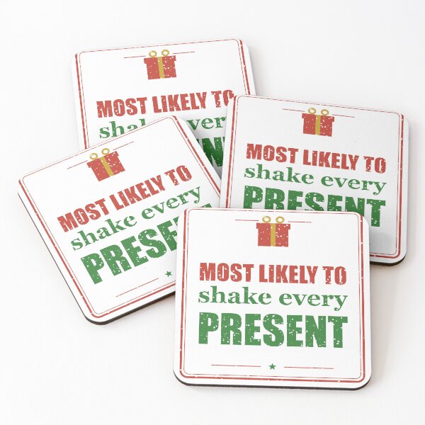 Item preview, Most Likely To Shake Every Present – Christmas designed and sold by SpruchwerkShop.