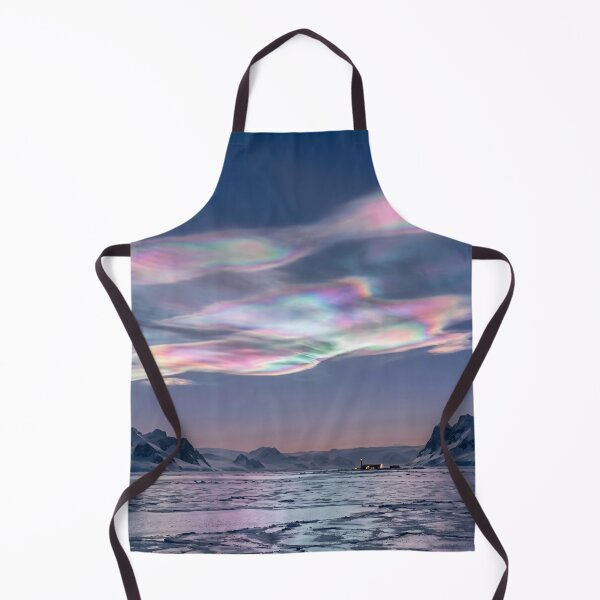 Item preview, Iridescent Nacreous Clouds - Polar Night Landscape designed and sold by conohitoAI-ArtGallery.