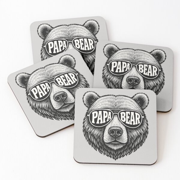 Item preview, Vintage Papa Bear Sunglasses - Cool Dad Gift designed and sold by AilinsDesigns.
