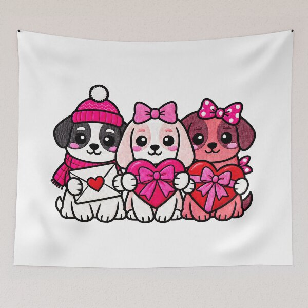 Item preview, Valentine Cavalier King Charles Spaniel Cute Hearts designed and sold by ArtDesignTp.